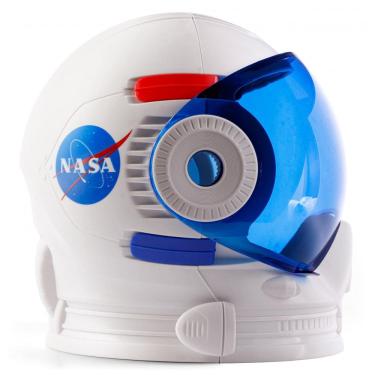 Imagem de NASA Astronaut Helmet Capacete Espacial Infantil com Visor Funcional e Adesivos para Fantasia e Brincadeiras Educativas Blue Marble