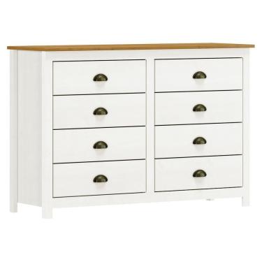 Imagem de Cômoda Topázio 8 Gavetas Branco-freijó - Finestra Móveis Branco-freijó