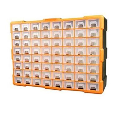 Imagem de Organizador gaveteiro caixa plastica com 64 gavetas 370x530x170mm mult