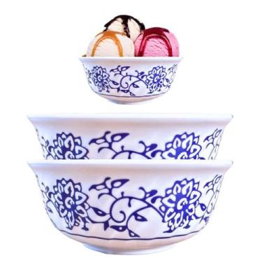 Imagem de 2 Tigelas Bowl Decorado Pote Para Sobremesa Sorvetes 390ml - Fx