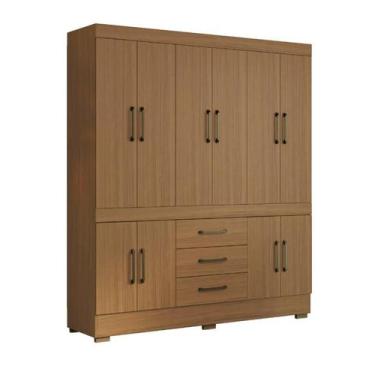 Imagem de Guarda Roupa Casal 10 Portas 3 Gavetas Mônaco Atacama - ARAMOVEIS