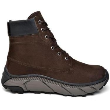 Imagem de Bota SapatoFran Adventure Couro Cano Alto Cadarço Nobuck Coturno Masculina-Masculino