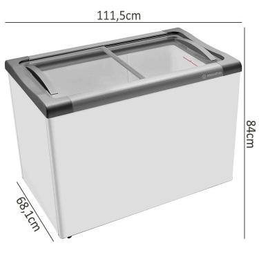 Imagem de Freezer Horizontal Metalfrio 300 Litros NF30S Supra Tampa de Vidro, Branco