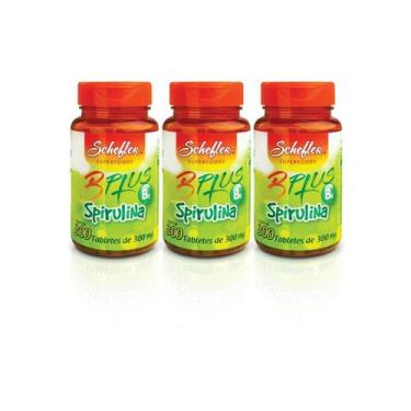 Imagem de SPIRULINA BPLUS 300mg - 900 caps - 03 potes - COLOR ANDINA FOOD