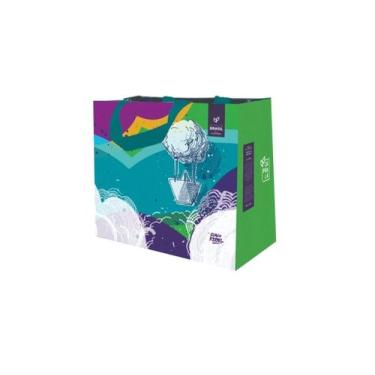 Imagem de Sacola Grande Retornável de Ráfia Ecobag 39x44x22cm B4U - B4U (Cá Pra 
