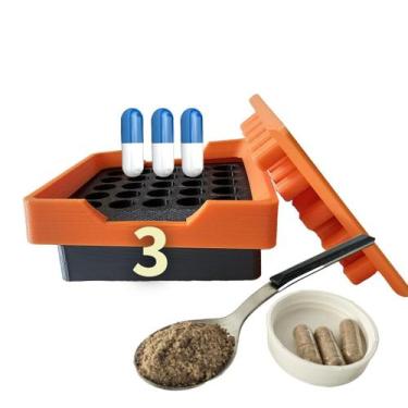 Imagem de Encapsuladora Manual com 25 furos bioresistente Enchedor de Cápsulas p