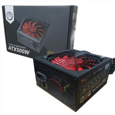 Imagem de Fonte 500W Brazil PC BPC/500-80PLUS/B - ATX - PFC Ativo - 80 Plus Bron