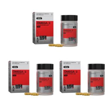 Imagem de Kit 3 Und Ômega-3 + Coenzima Q10 1000mg 60 Cápsulas FortLife - Fortlif