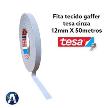Imagem de Fita Tecido Gaffer Tape Cinza 12mm x 50m - Tesa - tesa