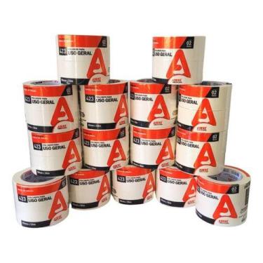 Imagem de Kit 30 Fita Crepe Larga Adesiva Papel 48mmx 50m Adere Nome do desenho: