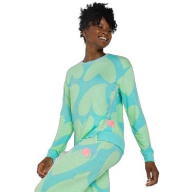 Imagem de Pijama Manga Longa Ultra Visco Feminino Verde Água - Puket, M