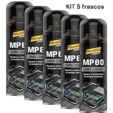Imagem de Kit de 5 Unidades de Limpa Contato MP80 Mundial Prime 300ML - Mundial 