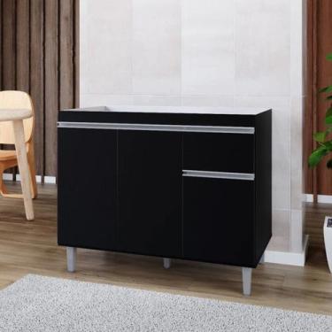 Imagem de Balcão Gabinete de Cozinha 100cm Sem Tampo 2 Portas Isabela - Nathan M