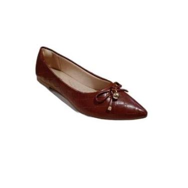 Imagem de Sapatilha Feminina Sua Cia Napa Tramado Marrom 8303.16495-Feminino