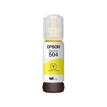 Imagem de Garrafa de Tinta Epson T504 Amarelo - Original, Amarelo, 70ml