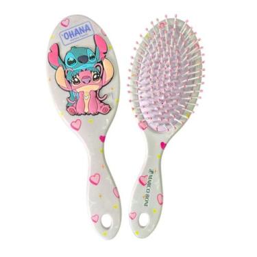 Imagem de Escova De Cabelo Oval Coleção Disney Stitch Ohana Marco Boni, Rosa
