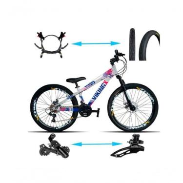 Imagem de Bicicleta Viking Aro 26 Tuffx25/30 Vmaxx Freio Hidráulico 21v Prata Az