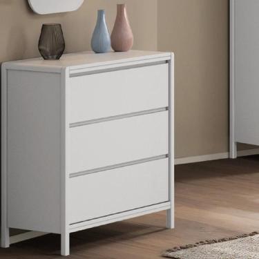 Imagem de Cômoda para Quarto 3 Gavetas Madeira Maciça Modena - Weihermann