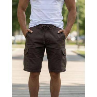 Imagem de Bermuda Masculina Cargo Revanche Bm.Mas.00036 - Revanche Jeans, Marrom