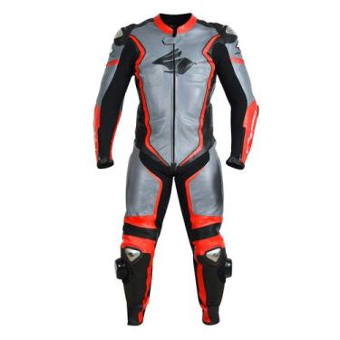Imagem de Macacão de Couro Motociclista RAZOR Racing Rabbit