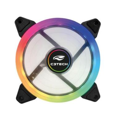Imagem de Cooler fan p/ gabinete c3tech f11-l220rgb 120mm led argb (conector 6 p