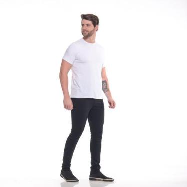 Imagem de Calça sarja masculina skinny Calça báscia esporte fino - Black Jeans, 