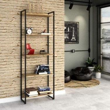 Imagem de Estante Multiuso 5 Prateleiras 60CMX187CM Dynamica Marrom/Carvalho - C