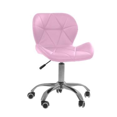 Imagem de Cadeira Office Eiffel Slim Base Giratória Oficial - Rosa - Oficial Web