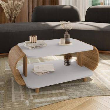 Imagem de Mesa de Centro Floripa 35cm x 92cm Bege - Móveis Bechara