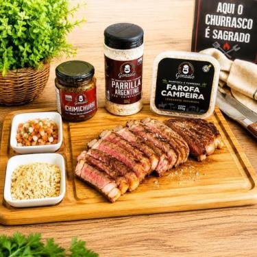 Imagem de Kit para Churrasco Tábua Cortar e Servir - NetShop