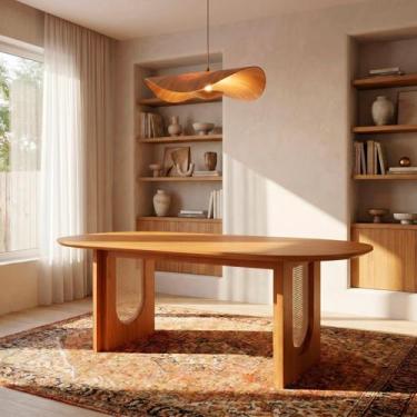 Imagem de Mesa de Jantar Oval 8 Lugares 210cm Tali CabeCasa MadeiraOriginals Mar