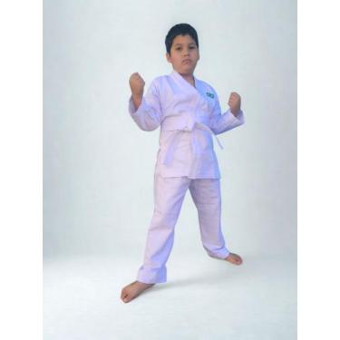 Imagem de kimono Infantil Judô reforçado em Brim + Faixa - Glulan Kimonos, Branc