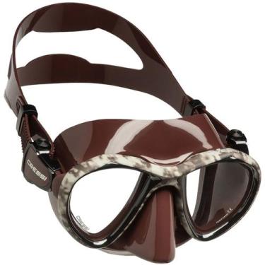 Imagem de Máscara Cressi Metis Hunter Camuflada Marrom Mergulho Pesca