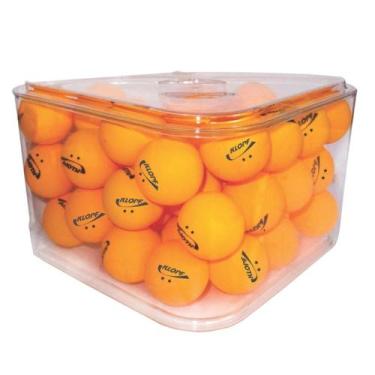 Imagem de Pote com 32 Bolinhas de Tênis de Mesa ou Ping Pong 40 mm Laranja KLOPF