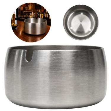 Imagem de Cinzeiro de Metal 10cm Redondo Resistente Premium - Kehome