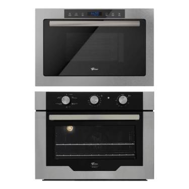 Imagem de Kit Infinity Fischer: Micro-ondas Touch Inox Grill e Forno com Air Fry