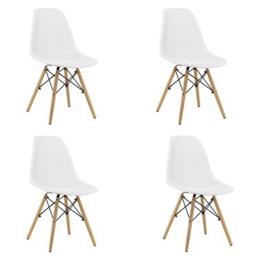 Imagem de Conjunto com 4 Cadeiras Eloa Branco