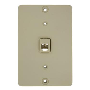 Imagem de Leviton 40257-I Conector de telefone para parede, terminal de parafuso, marfim