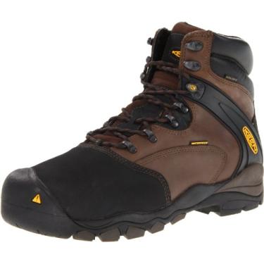 Imagem de Bota de trabalho masculina KEEN Utility Louisville 15 cm, Brown/Slate Black, 11