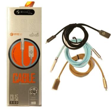 Imagem de Cabo Lightning Nylon Blindado 2.4a Turbo Pmcell Cb-23