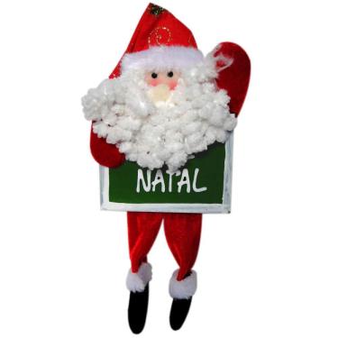 Imagem de Papai Noel Placa Feliz Natal com 12cm de Largura CBRN0364