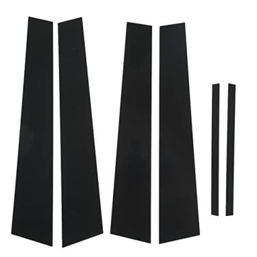 Imagem de Adesivo de pilar para janela de carro, 6 peças de decalque poste de pilar preto brilhante substituição para carregador Dodge(Substituição do Dodge Charger 2011-2021)