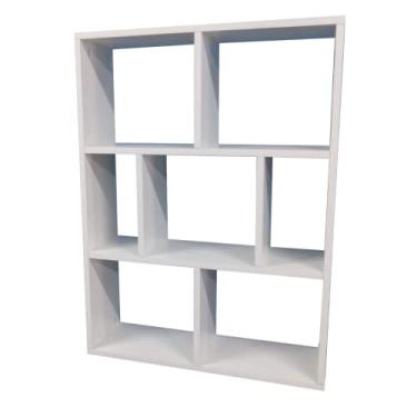 Imagem de Estante Nicho para Livros e Decorativa para Sala, Quarto Escritório MDF Branco