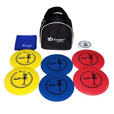 Imagem de DDonglai Conjunto de iniciante de golfe de disco inclui 2 motoristas, 2 médios de alcance, 2 putter, bolsa de transporte, toalha e minicmarcador, conjunto de golfe para iniciantes