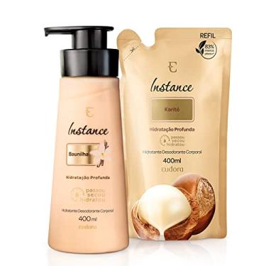 Imagem de Eudora Kit Instance Karité: Hidratante Desodorante Corporal 400ml + Refil 400ml