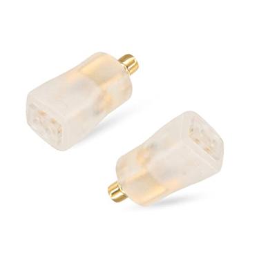 Imagem de okcsc 1 par de 0,78 mm 2 pinos fêmea (cabo de contato) para MMCX macho (fone de ouvido de contato) Integração de moldagem por injeção, mantém o conversor de qualidade de som original, adaptador de plugue banhado a ouro transparente