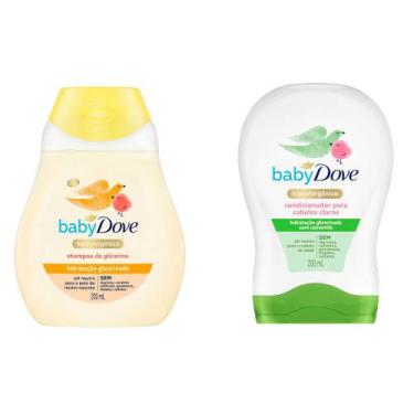 Imagem de Kit Shampoo Dove Baby Hidratação Glicerinada 200ml E Condicionador Hid