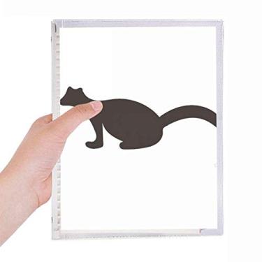 Imagem de Caderno de retrato de animal Black Polecat diário de folhas soltas recarregável, artigos de papelaria