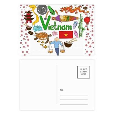 Imagem de Vietnã Love Heart Landscap Bandeira Nacional Natal Flor Celebração Cartão postal Bênção