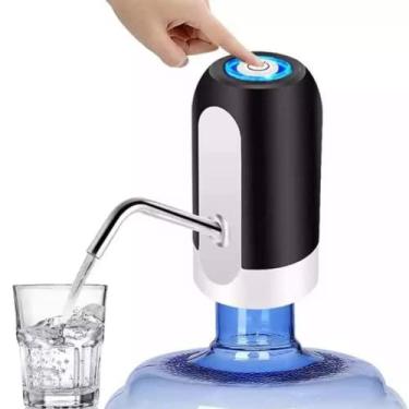 Imagem de Bebedouro Bomba Elétrica Para Garrafão Galão D'água 5 a 20 LitrosRecarregável portátil para carregamento automático USB distribuidor (Preto)